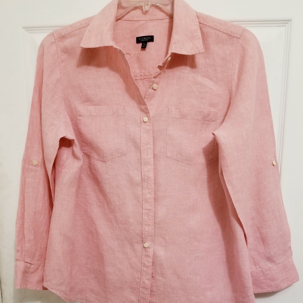 Talbots Linen top 1Xp